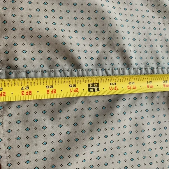 Men's Wrangler Wrancher Pearl Snap Size L Grey With Blue Diamonds - Picture 8 of 15